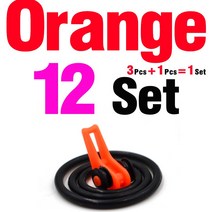낚시거치대 좌대 MNFT 플라스틱 낚싯대 후크 키퍼 미끼 낚시 홀더 태클 액세서리, 12 Set Orange