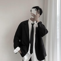 WZC 봄가을 남성 블레이져 세미 정장자켓 무지 루즈핏 점퍼 아우터 캐주얼 M~3XL
