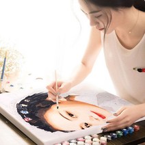 YAYA샵 diy 그림기리기 세트 피포페인팅 유화 주문제작전문 포샵수정 8종세트+거치대증정 36 42색, 60*90cm, 36색