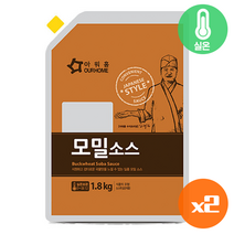 [정연푸드] 아워홈 모밀소스1.8kg(실온) 냉모밀/냉메밀 육수 대용량, 2개