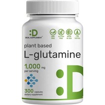 쉽게 흡수되는L-글루타민 1000mg 장건강 및 근육지원 (300캡슐)5개월분