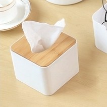 정사각 화이트 우드 휴지케이스 티슈 보관 인테리어 티슈케이스