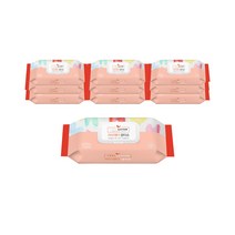 홈인더스트리 투툼하고 부드러운 프리미엄 러브레터 물티슈 캡형 70매, 5팩