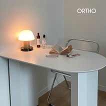 올쏘 플로 반타원 2인용 테이블 1000 식탁, 화이트