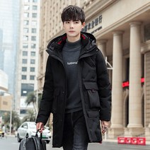겨울 패딩 남성 중장형 트렌드 공복 화이트 오리털 코트
