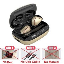 골전도 이어폰 귀고리 블루투스 헤드폰 HiFi 스테레오 무선 헤드폰 헤드셋 게이머 귀 도매, t20 골드 1