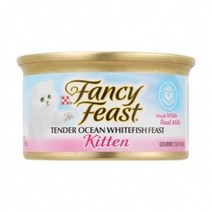 팬시피스트 키튼 텐더 흰살생선 고양이 주식캔, 생선, 85g, 3개