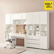 DK9901 레아 집중력 전면 책상세트 1000서랍형, 화이트