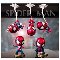 차량 장식 피규어 마블 스파이더맨 줄타기 흔들흔들 자동차 장식품, 줄타기 거꾸로