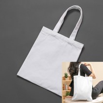 라이프랩 흰색 에코백 무지 기본 캔버스 백 학생 천 가방 장바구니 DIY 가방 꾸미기 31CM 2P