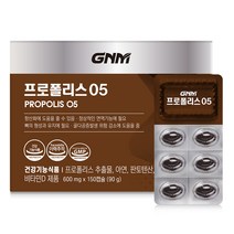 [1병당 2개월분] GNM 브라질 그린 프로폴리스 / 아연 츄어블 식물성연질캡슐, 500mg, 240캡슐