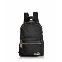 마크제이콥스 백팩 가방 NWT MARC JACOBS Logo Medium Trek Nylon Backpack BLACK GOLD $210+ AUTHENTIC!