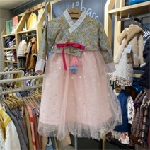 [밀리밤] NC02 페 꽃 앤 도트샤 여아 한복 MLOW21A70 (6460091)