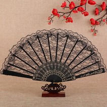 부채 여름 손부채 접이식 레이스부채, 흰색, 1개