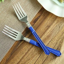 [바보사랑] 홈파티 플레이팅 포크 (10개입) 블루, 색상:블랙, 상세 설명 참조