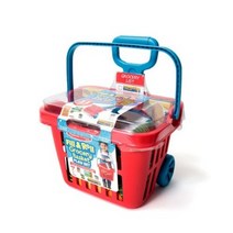 멜리사앤더그 식료품 핸들 카트 소꿉놀이 세트 MD4073, 혼합 색상