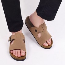 미끄럽지않은 슬리퍼 발볼넓은 코르크 커플 템 쿠션 여름 샌들