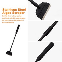 수조 어항 청소 용품 꾸미기 열대어 조류 스크레이퍼 유리 수족관 긴 휴대용 청소 도구 물고기 암초 식물