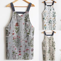 가르텐100%면 H형 방수 앞치마 카페 주방 미용실 공방 바리스타 네일샵 꽃집 어린이집 예쁜 에이프런 free 사이즈, 그레이(free)