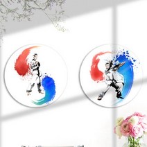 pf206-원형아크릴액자_태권도선수, 이미지5