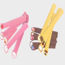 강철자 교재 준비물 길이재기 문구자 휘는자 귀여운 문구 눈금자, 브라운