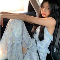 아일렛원피스 뒤트임 펀치롱 여름 지지미 원피스
