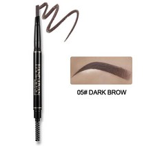 5색 눈썹 연필 자연 방수 개화 없음 회전 자동 브러시 포함 갈색 미용 화장품 도구, 한개옵션1
