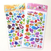 바다 물고기 스티커1p 고래, 1개