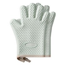 아로이 손가락 실리콘 오븐장갑, 민트, 2개