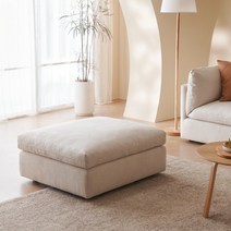 한샘 보네르 모듈형 패브릭소파_스툴 3종/택1, 아이보리(A)