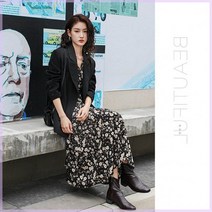 허리끈 플라워 롱 원피스 결혼식 하객룩 여성 니트 여자 가을 코디 빅사이즈 2oL 3 0세 4 엄마 등원룩 꾸안꾸 캠핑 편안한 여행 나들이 휴가 청순 바닷가 해변 기본 러블리 심플 우아한 귀여운 휴양지 바캉스 해수욕장 데일리
