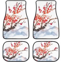 자동차발매트 아름다운 일본 벚꽃/사쿠라 인쇄 카펫 플로어 매트-프론트 & 리어 라이너 세트 자동차 SU, 13 13
