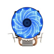 cpu 쿨러 rgb led cpu 팬 2 heatpipe 12v 냉각 팬 라디에이터 for intel lag 1150 1155 1156 775 1200 1366 x79 x99, 푸른, 3핀 x79 x99 lga2011