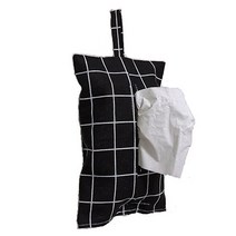 패브릭 만화 티슈 상자 커버 손수건 냅킨 홀더 자동차 수건 냅킨 종이 케이스 상자 인쇄 티슈 케이스 장식, Black, Black