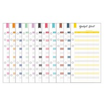 편지봉투 웰컴키트 A6 예산 바인더 Diy 12pcs 색상 시트 교체 플래너 노트북 액세서리 학교 사무실 비즈니스 편지지, [02] English B