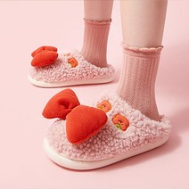 오아홈 방한 실내 털신 뽀글이 리본 캐릭터 겨울용 실내용 털 실내화 슬리퍼 거실화 룸슈즈 여성 학생