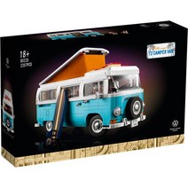 레고 호환 T2 캠핑버스 불빛 장난감 전시함 10279, 캠핑카