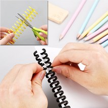 골든트리 잘라쓰는 칼라 플라스틱 제본링 다이어리 꾸미기 바인더링 만들기, 검정