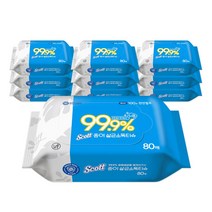 유한킴벌리 친환경 종이 살균 소독 티슈 80매X10팩 소독물티슈 생분해, 80매 10팩