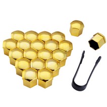 튜익스휠너트 자동차휠너트 20pcs 17mm 19mm 휠 너트 볼트 헤드 커버 캡 보호, 금