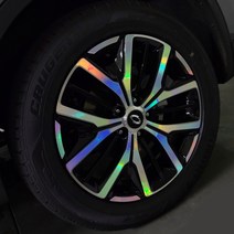 [JR SHOP] 르노삼성 더뉴 QM6 19인치 휠스티커 차량 튜닝 용품 새차 신차선물, 헤어라인실버