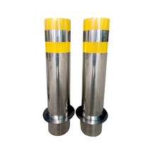 매립 스텐 볼라드 앙카 이동 주차 고깔 자동차 안전 접근 가드레일 출입 삼각대 금지 표지판, 168 튜브  두께 1.5  높이 40