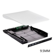 외장 씨디롬 cd리더기 블루레이odd 노트북 cd롬 cd룸 외장odd 9.5mm dvd -rom rw 케이스 macbook pc 용 휴대용 usb 3.0 sata dvd 외부, 협력사, 하얀색