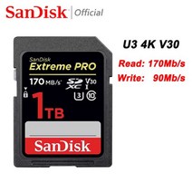 SD 메모리 블랙박스 카드 핸드폰 게임기 태블릿 노트북 에스디 SanDisk 익스트림 프로/울트라 64GB SDXC 128GB 32GB 클래스 10 플래시 256GB 512GB 1, 170M 1T