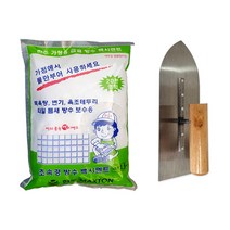 철물팩토리 초속경 방수 시멘트 1.5kg 1개+흙손세트 백시멘트 소포장 가정용 몰탈 줄눈, 초속경방수시멘트1.5kg+흙손