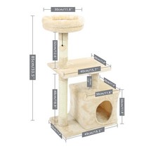 고양이 6 종류 장난감 긁는 새로운 도착 h124cm 포스트 나무 등반 캣 타워 3, amt0044bg, 사진으로, 협력사