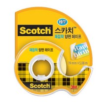 3M 스카치 재접착 양면테이프 238 19mmX5.08m 1개