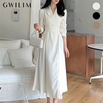 귈림 귈림 페미닌 벨티드 카라 롱원피스GBSOP052P