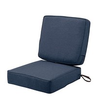 Classic Accessories Montlake FadeSafe 방수 63.5 x 63.5 x 12.7cm(25 x 25 x 5인치) (좌석)/63.5 x 55.9 x 10.2, Heather Indigo