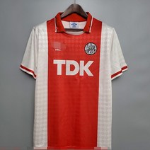 90-92 아약스 레트로 유니폼 상의 마킹 포함